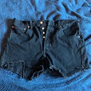 Authentic Levi’s 501’s Distressed High-Waisted Jean Shorts